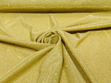 Gold Moon Shadow Shimmer Glitter Fabric - Gold Metallic Shimmer, 58/60" Width (By The Yard)