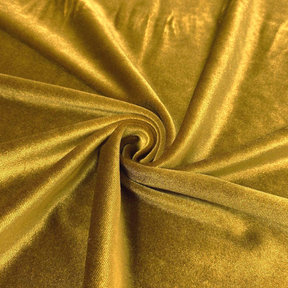 1 Yard Stretch Velvet Fabric Soft Silky 4 Way Stretch for Apparel Costumes 58/60 Inch Width