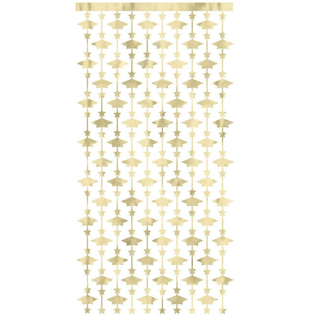 Graduation Photo Booth Backdrop Gold Foil
