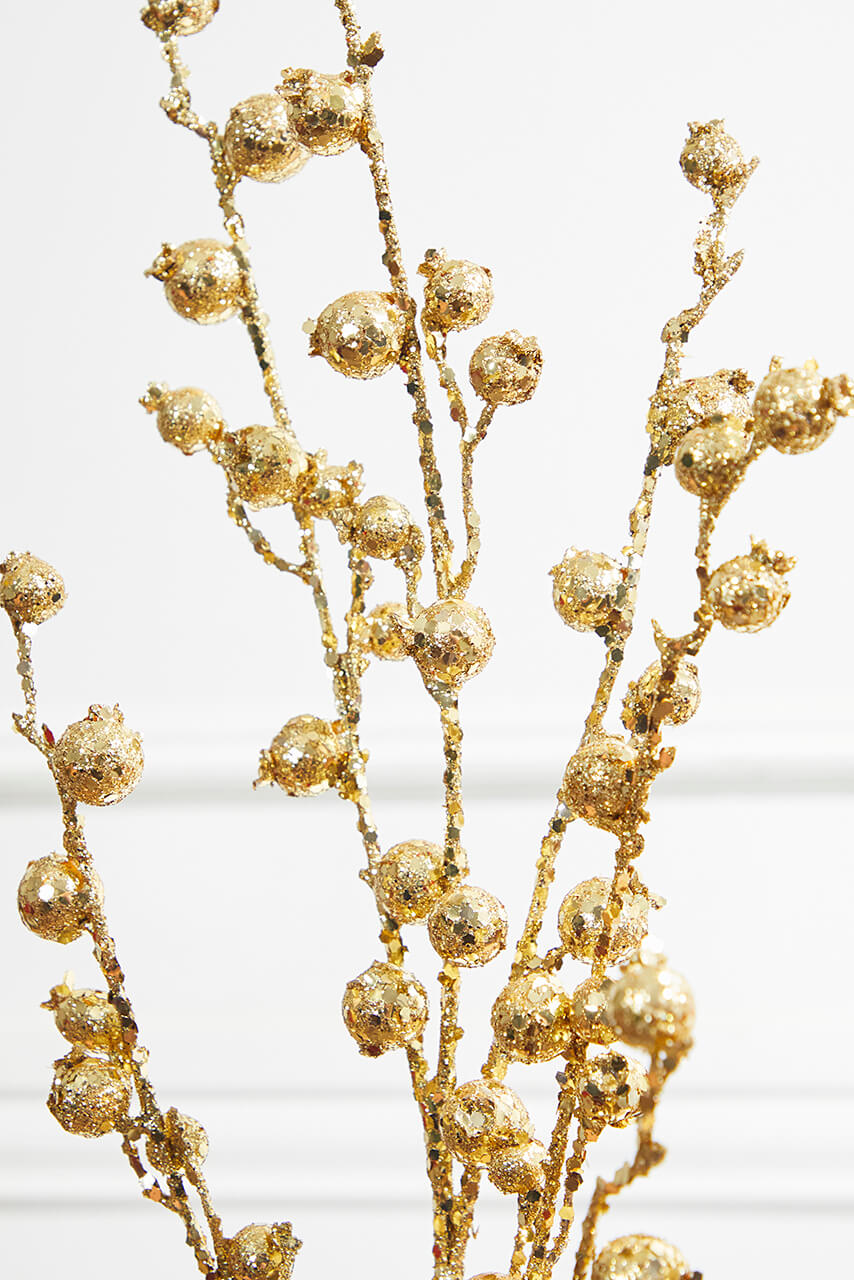 30” Mini Pomegranate Glitter - Gold
