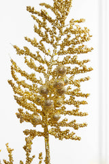 36" Gold Glitter Pine Berry Spray