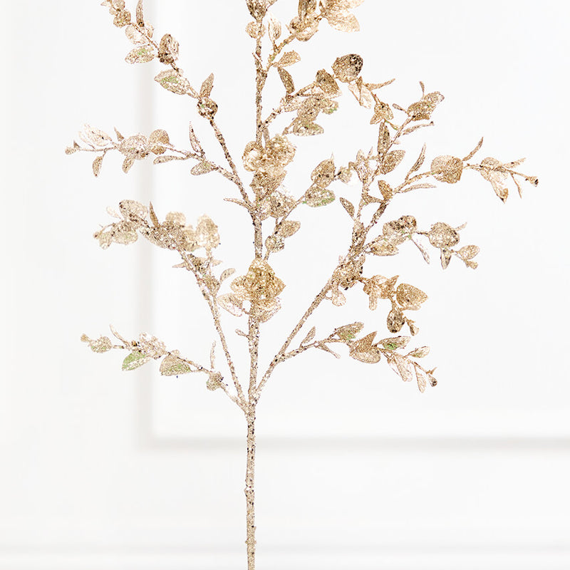 28" Champagne Leaves Spray