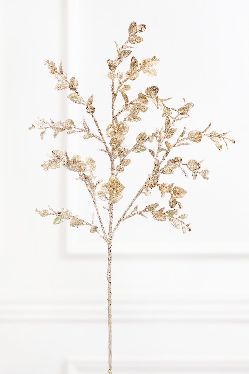 28" Champagne Leaves Spray