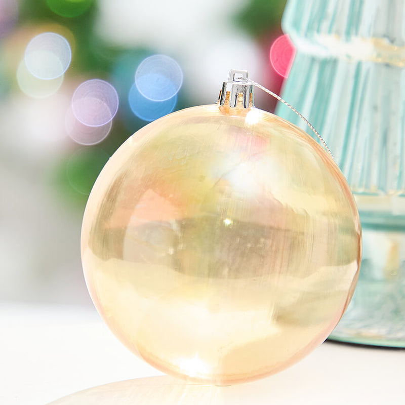 4" Gold Iridescent Ball Ornament