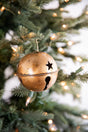 3.5” Gold Glitter Metal Antique Bell Ornament