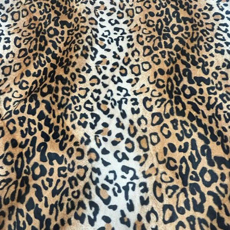 Leopard Print Valboa Faux Fur Trim - Faux Fur Fabric - Leopard Print, 1.5" Width
