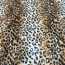 Leopard Print Faux Fur Fabric - Multi-Color Leopard Animal Print, 1.5" Width