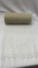 25 yardas de cinta de tul con brillo plateado o dorado para decoración de bodas y fiestas, 6 pulgadas de ancho