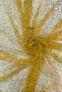 BPS Mesh Lace Gold Polyester Fabric - Gold Beads, Pearls, Sequins, 60" Width, 54" Design Width (1 Yard)