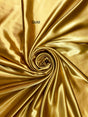 Crepe Satin Polyester Fabric - Gold, Shiny Satin, 58" Width (1 Yard)