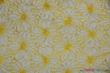 Open Weave Metallic Rose Mesh Polyester Fabric - Silver And Gold, Scalloped Edge, 52" Wide (1 Yard)