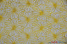 Open Weave Metallic Rose Mesh Polyester Fabric - Silver And Gold, Scalloped Edge, 52" Wide (1 Yard)