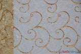 Ferial Organza Embroidery Polyester Fabric - Embroidered Floral Sheer With Sequins, 52/54" Width, Multiple Colors (1 Yard)