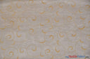 Swirl Organza Polyester Fabric - Embroidered Swirl Sheer, 52/54" Width, Multiple Colors (1 Yard)