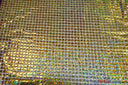 Hologram Quad Sequins Polyester Fabric - Holographic Square Sequins, 40" Width, 7 Colors (1 Yard)