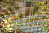 Hologram Quad Sequins Polyester Fabric - Holographic Square Sequins, 40" Width, 7 Colors (1 Yard)