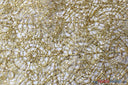 Open Weave Metallic Rose Mesh Fabric - Glitz Sequins, Scalloped Edge, Silver And Gold, 52" Wide (1 Yard)