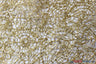 Open Weave Metallic Rose Mesh Fabric - Glitz Sequins, Scalloped Edge, Silver And Gold, 52" Wide (1 Yard)