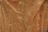 Aurora Taffeta Embroidered Floral Taffeta Fabric - Multi Color Floral Embroidery With Sequins, 54" Width (1 Yard)
