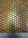 8 Colors Shiny Holographic Foil Mermaid Scales Pattern On Black Stretch Nylon Spandex Shiny Tricot Fabric - Black, Mermaid Scales, 58 To 60 Inches Wide