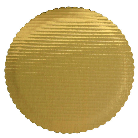 Gold Corrugated Round Cake & Pastry Board, Size: 8" - Case Of 200