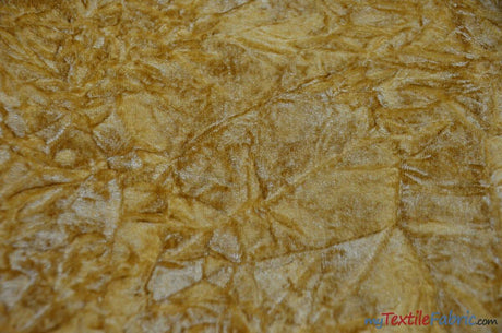 Crushed Triple Velvet Acetate Nylon Fabric - Solid Plush Velvet, 44/45" Width, Multiple Colors (1 Yard)