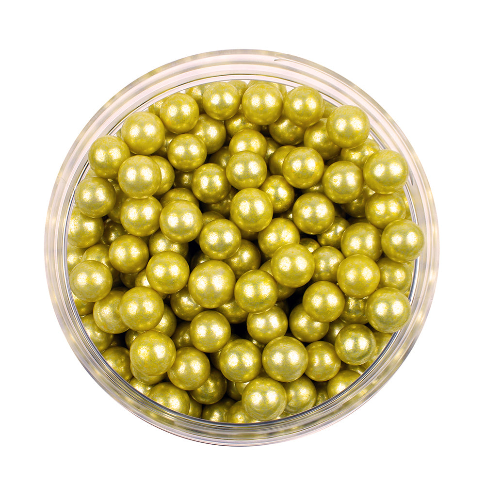 Gold Dragees 10mm, 8 Oz