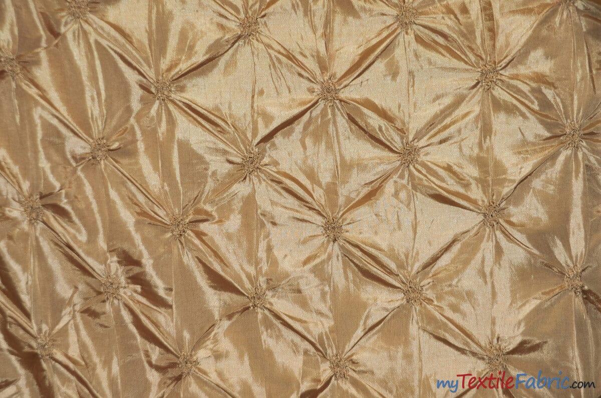 Pinwheel Button Taffeta Polyester Fabric - Pinwheel Button Texture, 48" Wide, Multiple Colors (1 Yard)