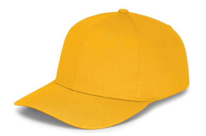 Panel Caps 6204 Cotton Twill Fabric - Gold, Structured 6-Panel, Low-Profile, Snapback Adjustable (One Size)