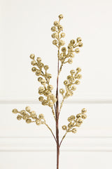 Gold Glitter Berry Spray 36 Inch Festive Christmas Decor