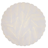 Gold Leaf Print Round Scalloped Cake Board, 10" x 3/32" - Pack of 25