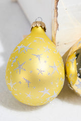 6ct Glass Drop Aztec Gold & Gold Velvet with Silver Stars