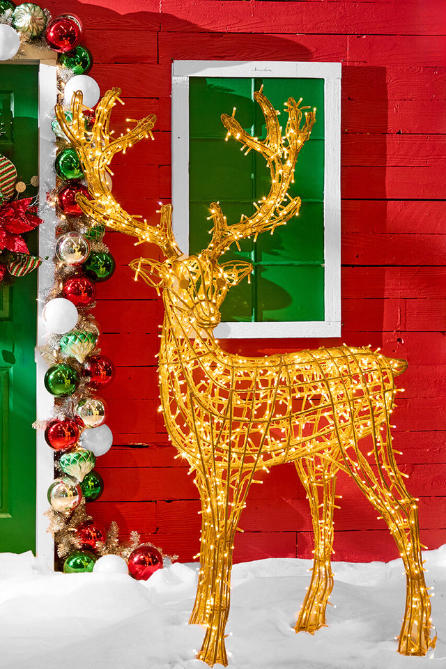 6' Giant Golden Reindeer