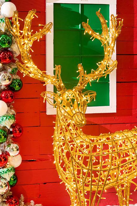 6' Giant Golden Reindeer