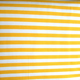 Cotton Lycra Knit Fabric Goldenrod and White 3/8" Stripe