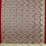 1 Yard Ivory Beaded and Sequined Lace Fabric Embroidered on 100 Percent Polyester Net Mesh 52 Inch Width
