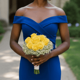 Fresh Yellow Rose Bridesmaids 3 bouquets with 19 Stems Each Wedding Flowers