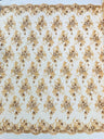 Gorgeous Beaded Lace On Mesh Polyester Fabric - Beaded Lace, 50" Width (1 Yard)