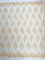Gorgeous Beaded Lace On Mesh Polyester Fabric - Beaded Lace, 50" Width (1 Yard)