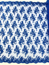 Gorgeous Beaded Lace On Mesh Polyester Fabric - Beaded Lace, 50" Width (1 Yard)