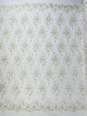 Gorgeous Beaded Lace On Mesh Polyester Fabric - Beaded Lace, 50" Width (1 Yard)