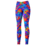 Graffiti Nylon Spandex Fabric - Rainbow Paint Splatter, Multi-Color, 58/60" Width (1 Yard)