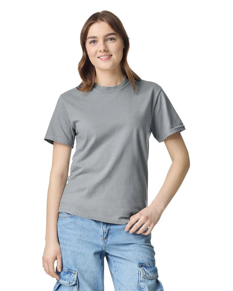 Comfort Colors 1717 Adult Tee Cotton Fabric - Granite, Semi-Fitted, 4.5 Oz/Yd², 90% Ring Spun Cotton / 10% Polyester (1 Piece)