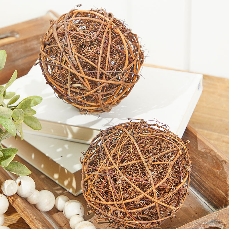 Vine Grapevine Ornaments - Set of 2