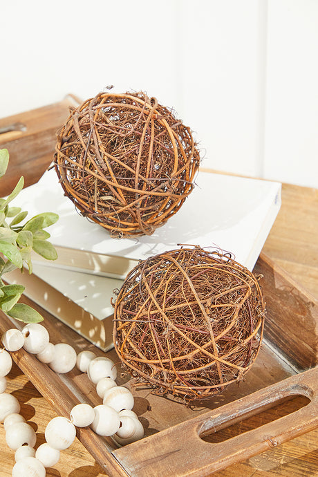Vine Grapevine Ornaments - Set of 2