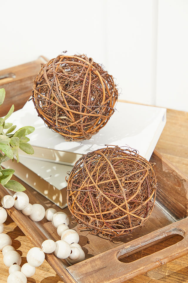Vine Grapevine Ornaments - Set of 2