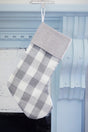 White & Gray Checkered Stocking