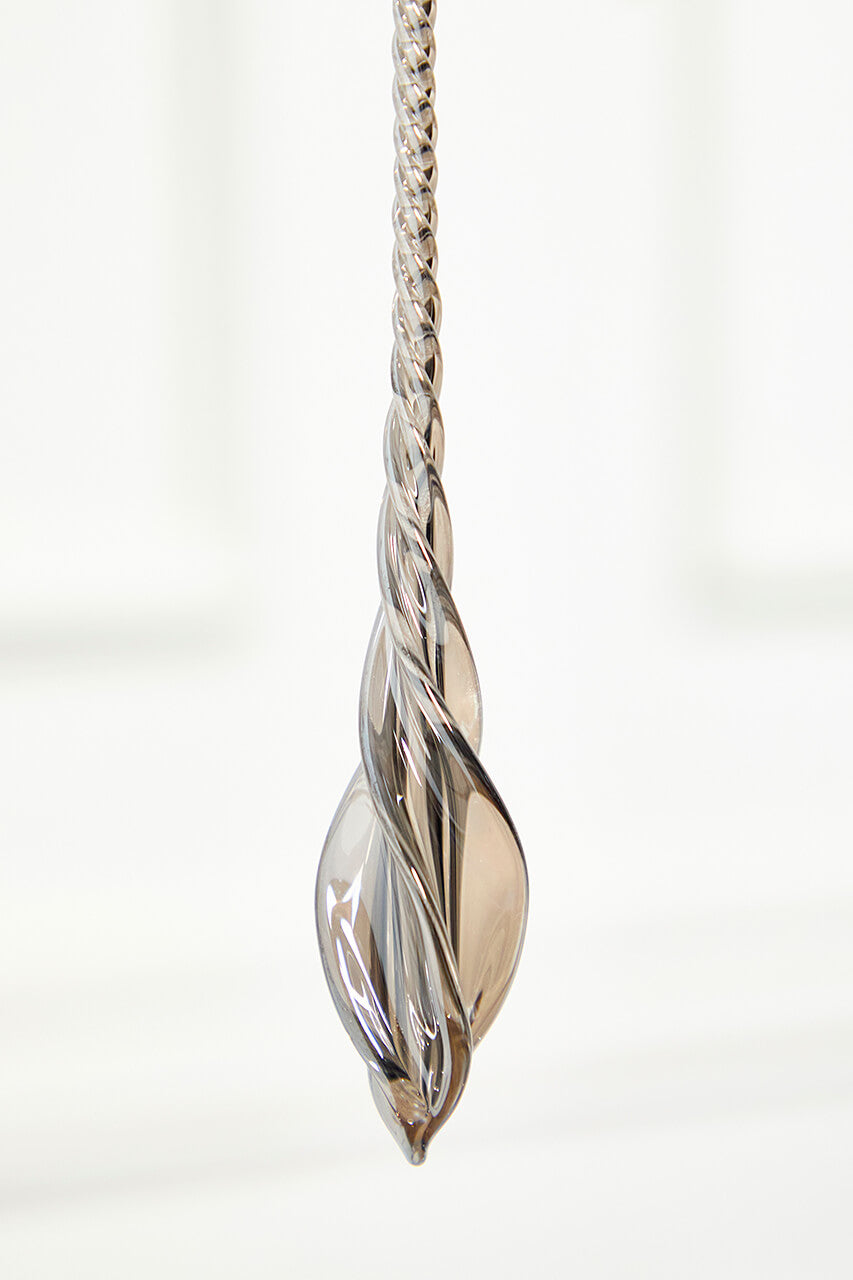 10" Slate Gray Drop Glass Ornament