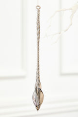 10" Slate Gray Drop Glass Ornament