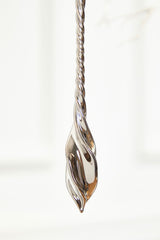 9" Slate Gray Drop Glass Ornament